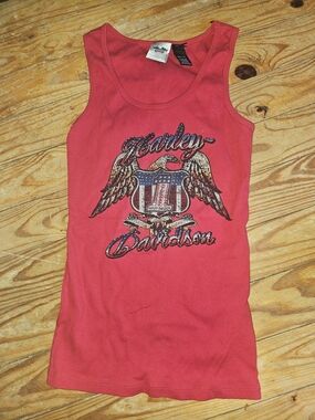 Harley-Davidson Women's Red Graphic Tank Top